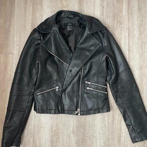Leather Jacket with Detachable Fur